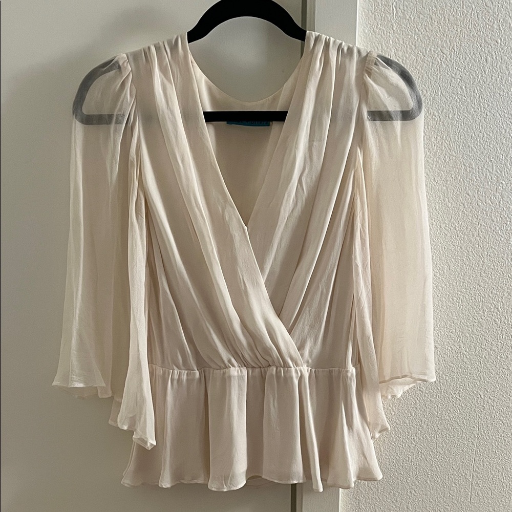 Alice and Olivia Flowy Silk Blouse